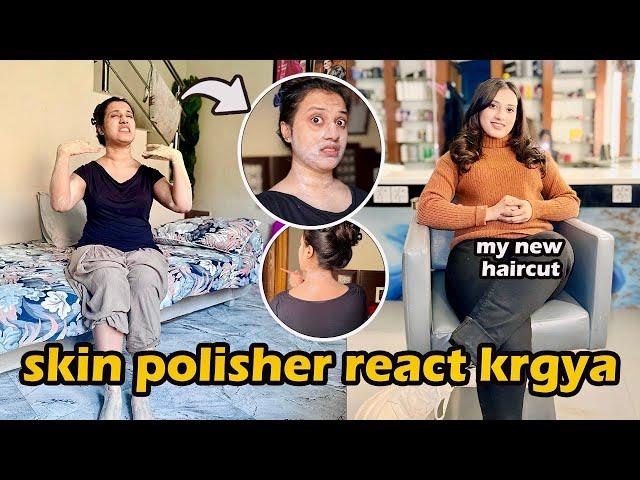 First time skin plisher face par react krgya/Sanober noor vlogs