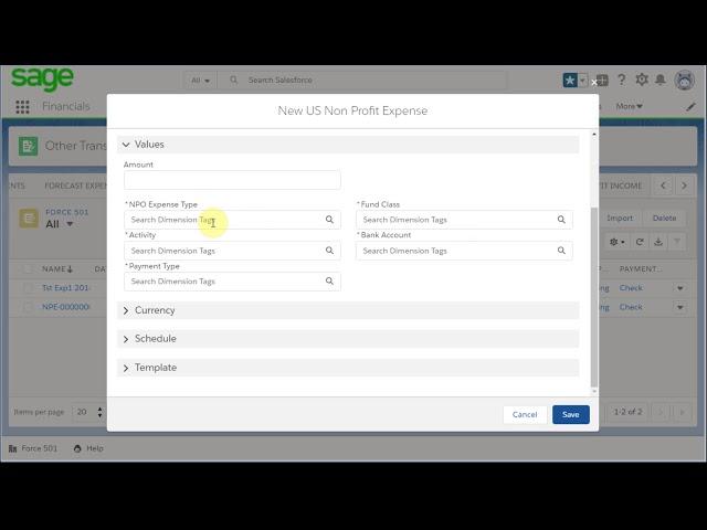 Sage Financials - Entering NonProfit Transactions