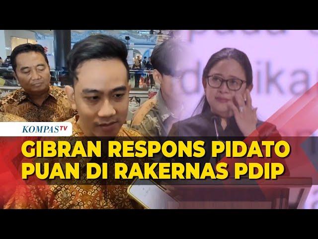 Gibran Rakabuming Respons Pidato Puan Maharani di Rakernas V PDIP: Terima Kasih Masukannya