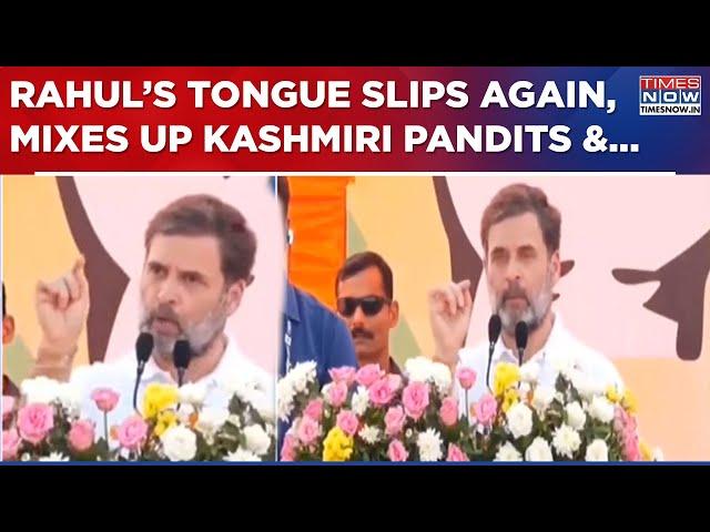 Rahul Gandhi Makes Huge Blunder, Mixes Up Kashmiri Pandits & PoK Refugees During Jammu Rally