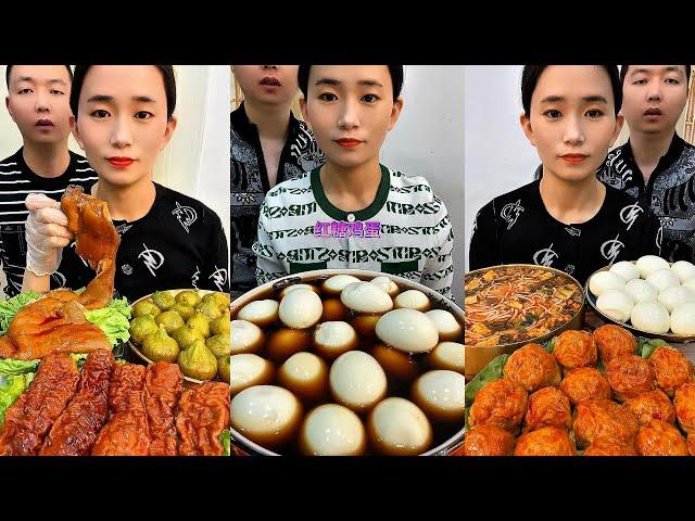 Satisfying Eating Show | Glazed Meat, Spicy Noodles & More! Massive Saucy Meats and Rich Flavors!