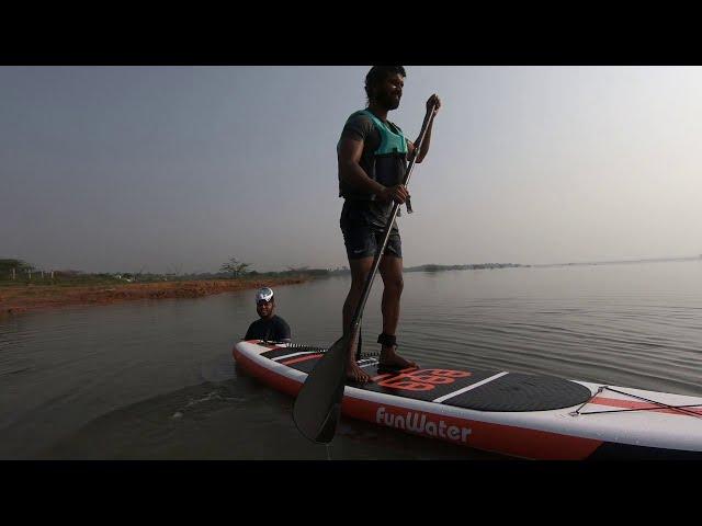 Chennaiyil oru Naal Stand Up Paddling | Karthick Shiva