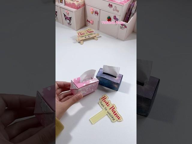 DIY mini tissue box #diy #craft #papercraft #easy #shorts #shortvideo