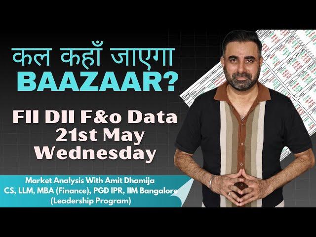 FII DII F&O DATA || Nifty Banknifty Finnifty Prediction for Tomorrow Wednesday 21st May 2025