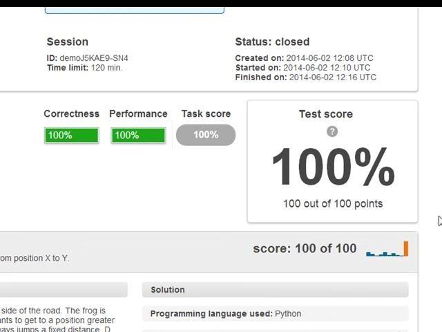 FrogJmp - Codility practice test