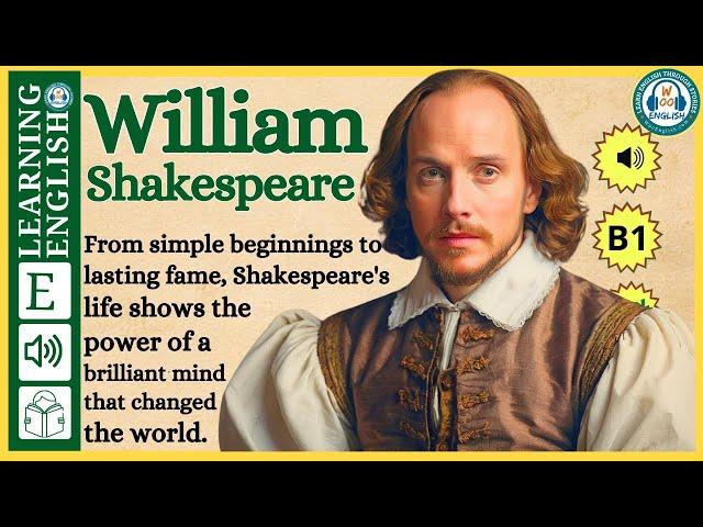 Improve your English  ⭐  Very Interesting Story - Level 3 - William Shakespeare  | WooEnglish