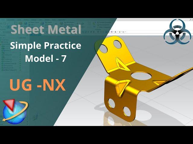 Siemens Unigraphics NX-Sheet Metal || Simple Practice Model 7 for Beginners