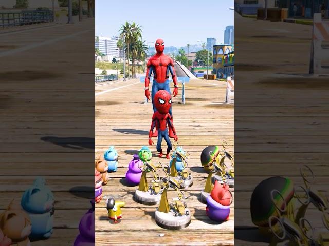 GTA 5: SPIDER-MAN TOUCH ANYTHING BECOME DIAMOND  #shorts