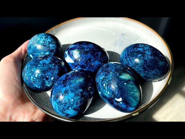 YOU'VE NEVER DIED EGGS LIKE THIS! Dyeing eggs for Easter 2025 Space eggs without chemicals