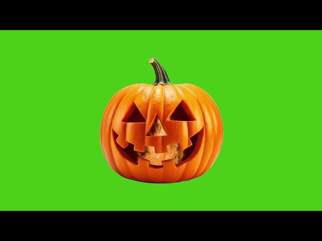 Halloween Pumpkin Green Screen | Halloween Glowing Pumpkin Green Screen | Halloween Green Screen