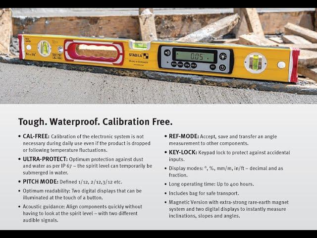 New Stabila TECH 196 DL Digital Level