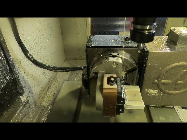 Moreside fixture with 5th Axis V75100X vise on HRT160 4th axis