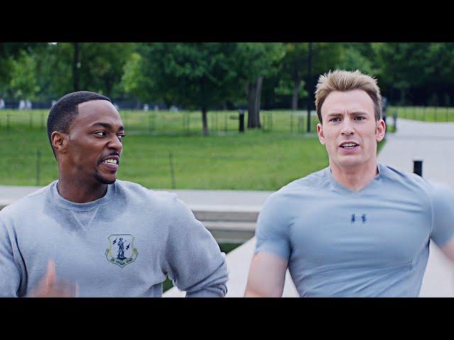 Captain America The Winter Soldier | 'On Your Left' Running Scene