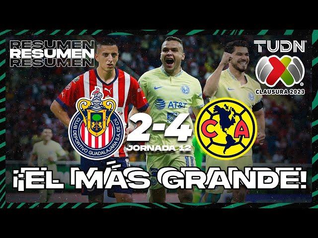 Resumen y goles | Chivas 2-4 América | CL2023 Liga Mx - J12 | TUDN