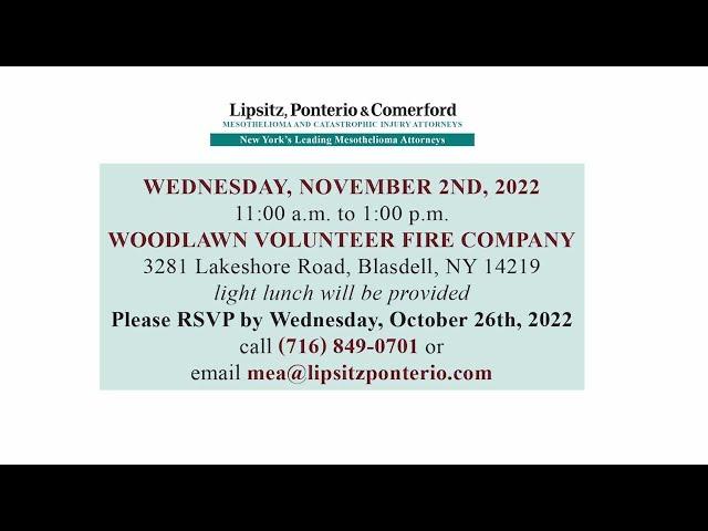 Lipsitz, Ponterio & Comerford, LLC - Bethlehem Steel Asbestos Seminar