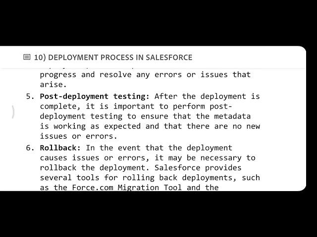 Deployment process in Salesforce