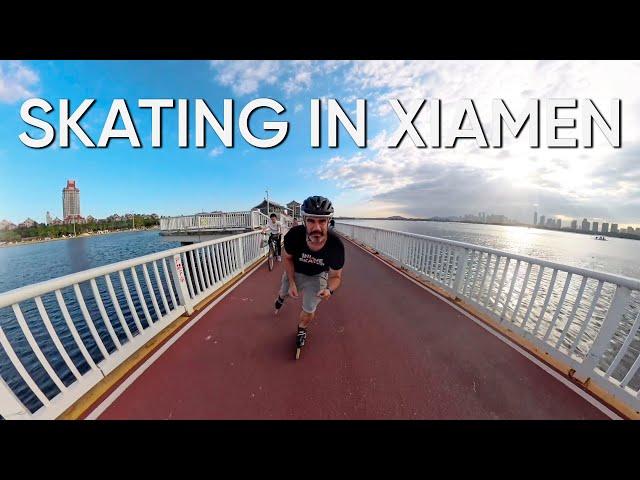 Exploring Xiamen skating over the sea