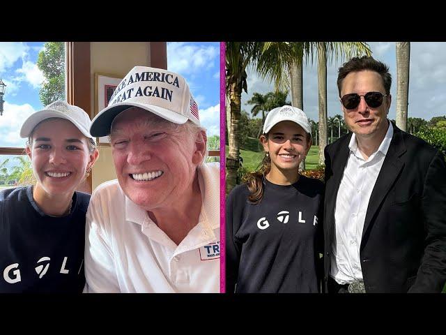 Donald Trump plays golf with his granddaughter Kai Trump and Elon Musk joins them!  | Golf Channel