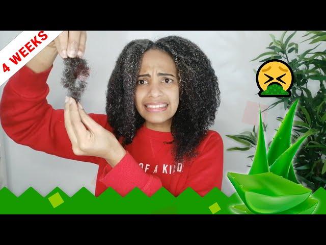 Taking Out my 4 Weeks Old Cornrows After Using ALOE VERA For EXTREME HAIR GROWTH 