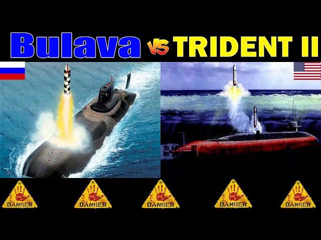 AMERICAN TRIDENT 2 vs RUSSIAN BULAVA | Submarine Launched Ballistic Missile Comparison