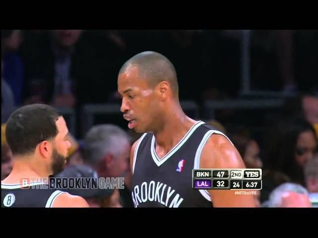 Jason Collins Helped Up By Nets Teammates In Debut