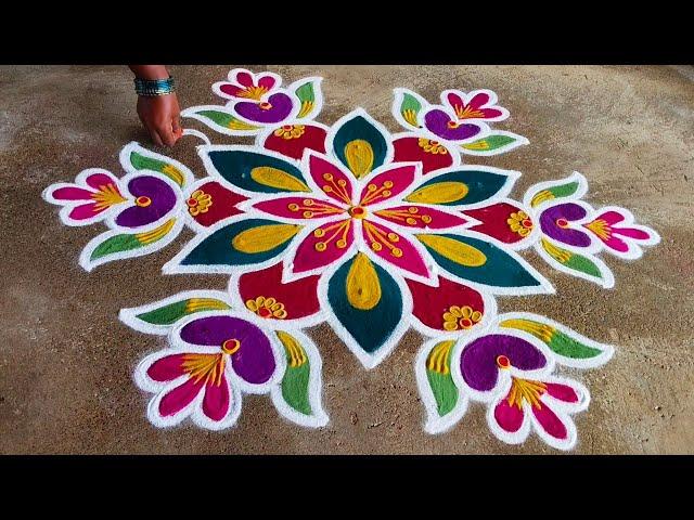 5×3 beautiful rangoli simple design ️️️