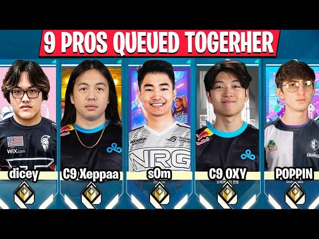 When 9 PROS Queued Together! s0m, C9 Xeppaa, C9 OXY, dicey, P0PPIN Vs Dapr, Vanity & More | VALORANT