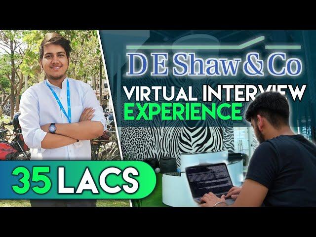 How he got **35LPA PACKAGE** in Lockdown ?? || All about Virtual Interviews || DE SHAW Interview