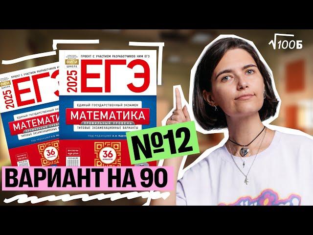 Вариант №12 уровня ЕГЭ 2025 | Аня Матеманя | 100балльный