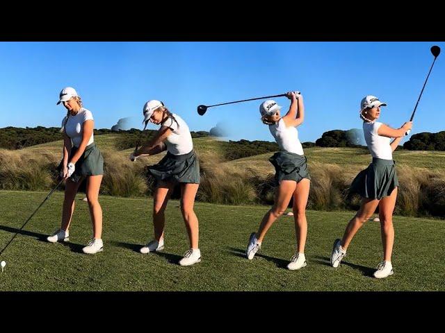 Amazing Golf Swing you need to see | Golf Girl awesome swing | Golf shorts | Grace Hallinan