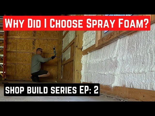 NSQ Garage Build EP 2:  Spray Insulation and Sheet Metal Walls