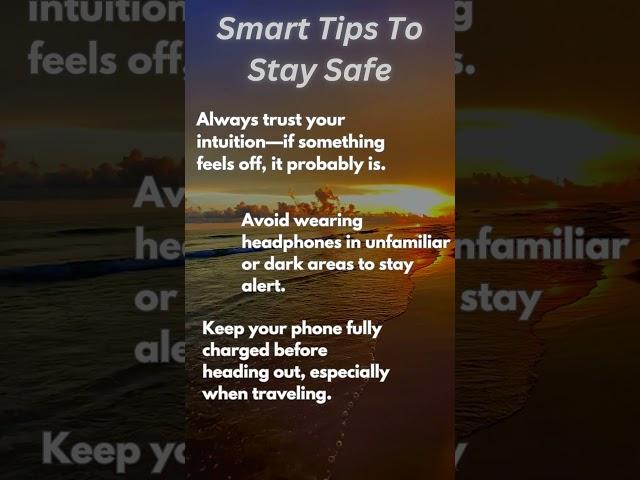 Smart Tips To Stay Safe #tips #lifehacks #daytodaylife