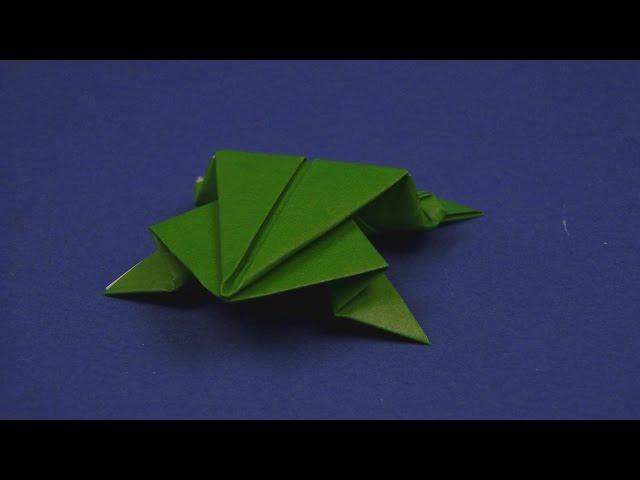 Origami Frosch - Faltanleitung