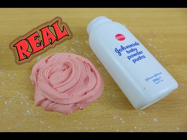 REAL !! Baby Powder Slime, How To Make Slime with Baby Powder and Hand Soap, Without Glue, No Borax