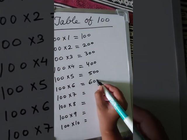 Table of 100|multiplication table of 100|100 times table @mathsscam