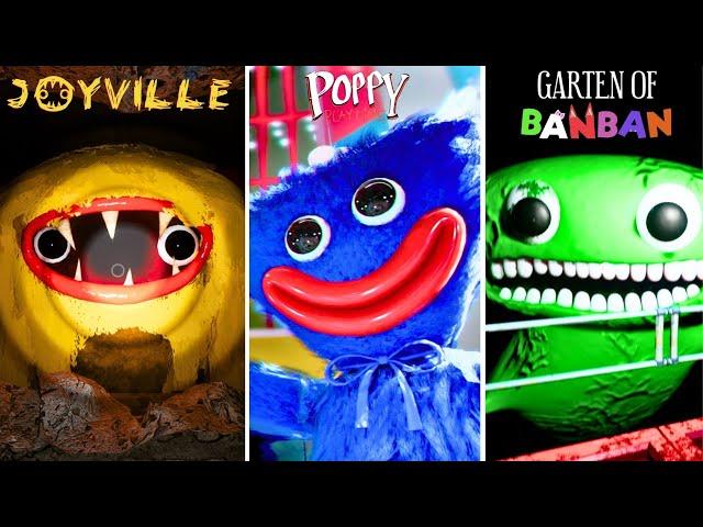 Joyville Vs Poppy Playtime Vs Garten of Banban! (monster escape round)