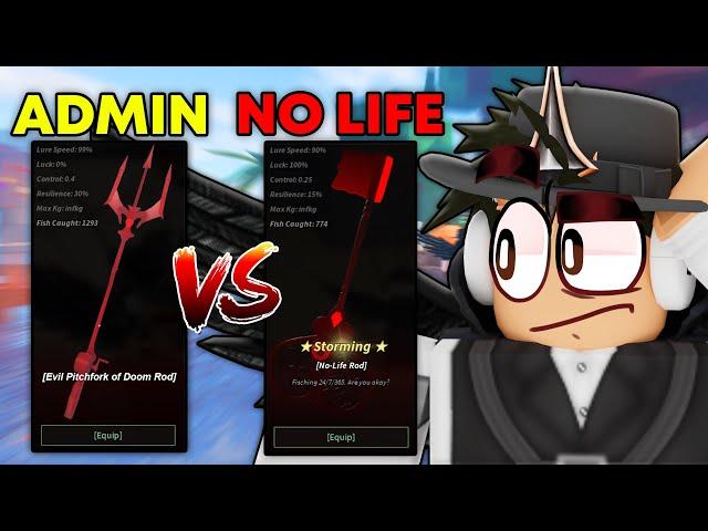 Is the NO LIFE Rod BETTER than ADMIN ONLY Rods in Fisch (Roblox Fisch)