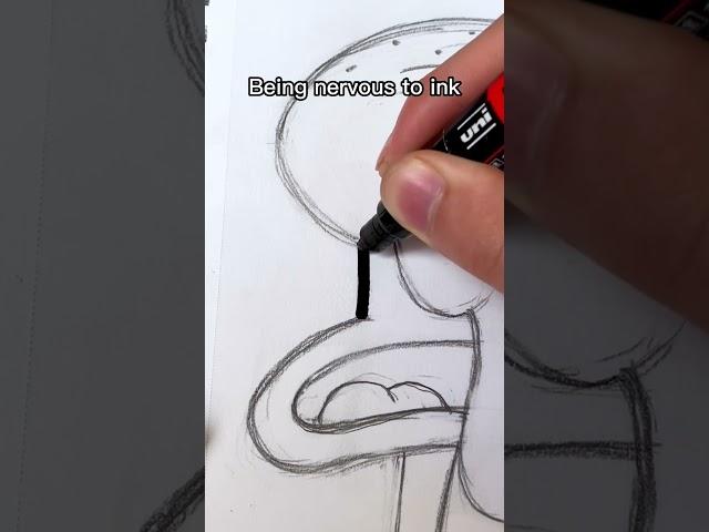 Drawing, But You’re Nervous To Ink... (#shorts)
