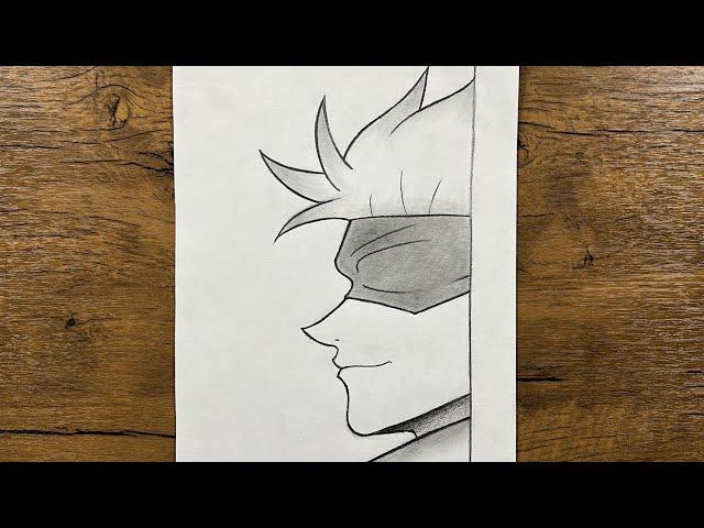 Easy gojo satoru drawing for beginners | How to draw gojo satoru step-by-step