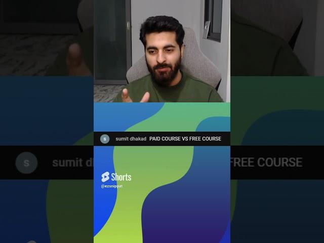 Paid vs Free course #coding #programming
