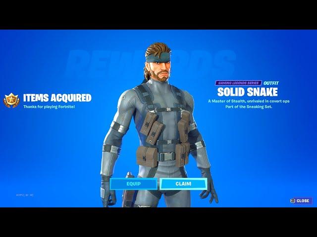 How to Unlock SOLID SNAKE Skin in Fortnite (Unlock ALL Solid Snake Challenges Reward)