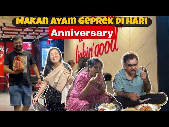 MAKAN AYAM GEPREK DI HARI ANNIVERSARY