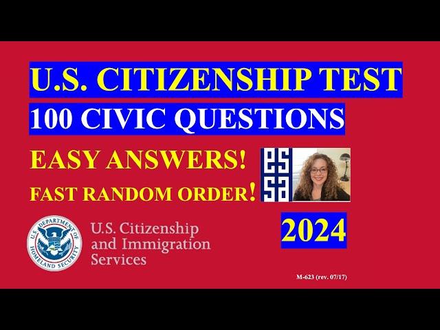 2024 Random 100 Civics Questions and Answers: U.S. Citizenship Interview 2024 | Fast Easy Answer 17