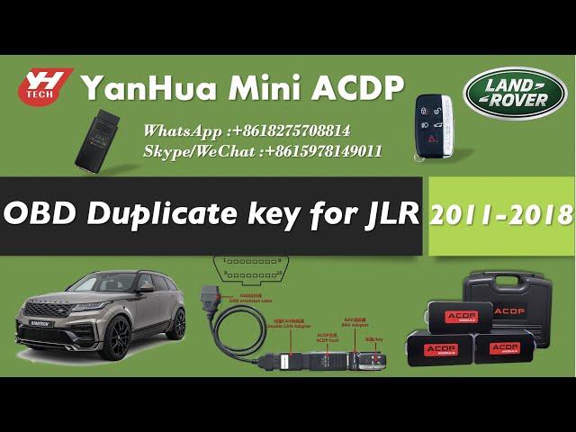 OBD duplicate key programming for 2011 to 2018 JLR by Yanhua Mini ACDP