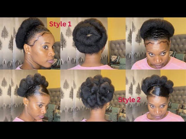 QUICK AND EASY NATURAL HAIRSTYLES FOR SHORT AND MEDIUM 4a/4b/4c NATURAL HAIR | Styling My Own  Hair