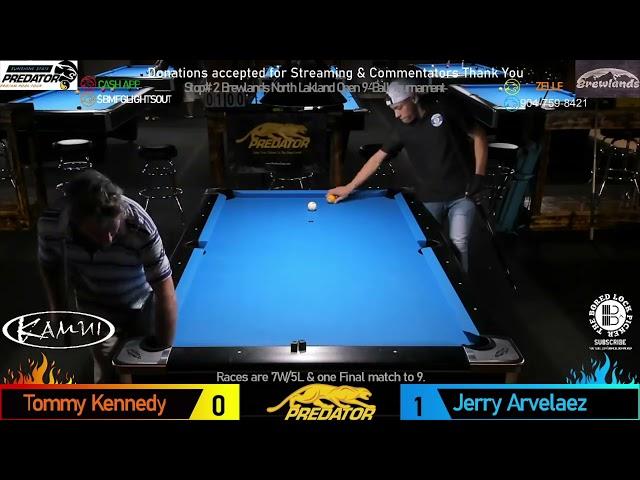 Tommy Kennedy vs Jerry Arvelaez | 2021 Brewlands North Lakeland Open 9-Ball Event Match #14