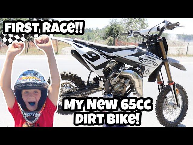 My FIRST RACE on my NEW 65cc Dirt Bike!