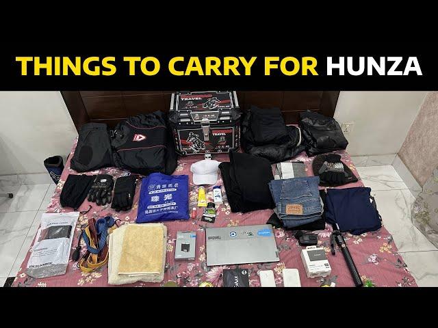 Things I Carried For Bike Road Trip 2024 | Important Things To Carry | Hunza Trip Preparation  | RSM