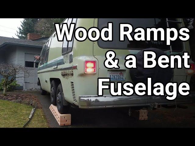 Building the Best Damn GMC Motorhome Ever E.6 - Buyer's Guide, Wood Lift Ramps, and Sagging Fuselage