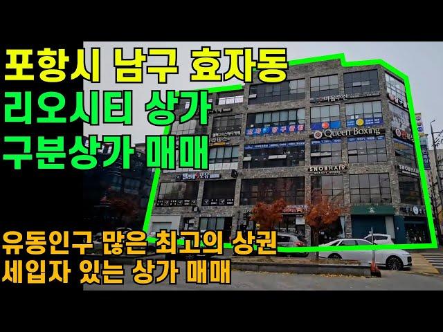 [매물번호469]#포항부동산 상가매매 포항 상가 구분상가 최고의 상권 상가매매 상가분양 포항매물 효자동 리오시티